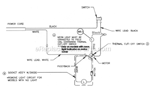 Page B Diagram and Parts List for 086520  Dirt Devil Upright Vacuum